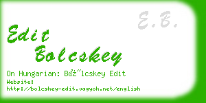 edit bolcskey business card